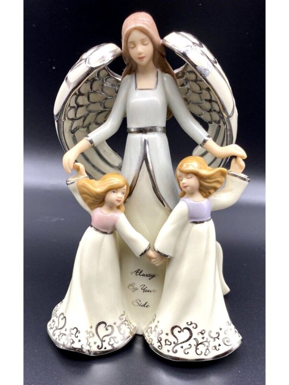 Angels of Peace Porcelain Musical Figurine 'Always By Your Side' by Bradford